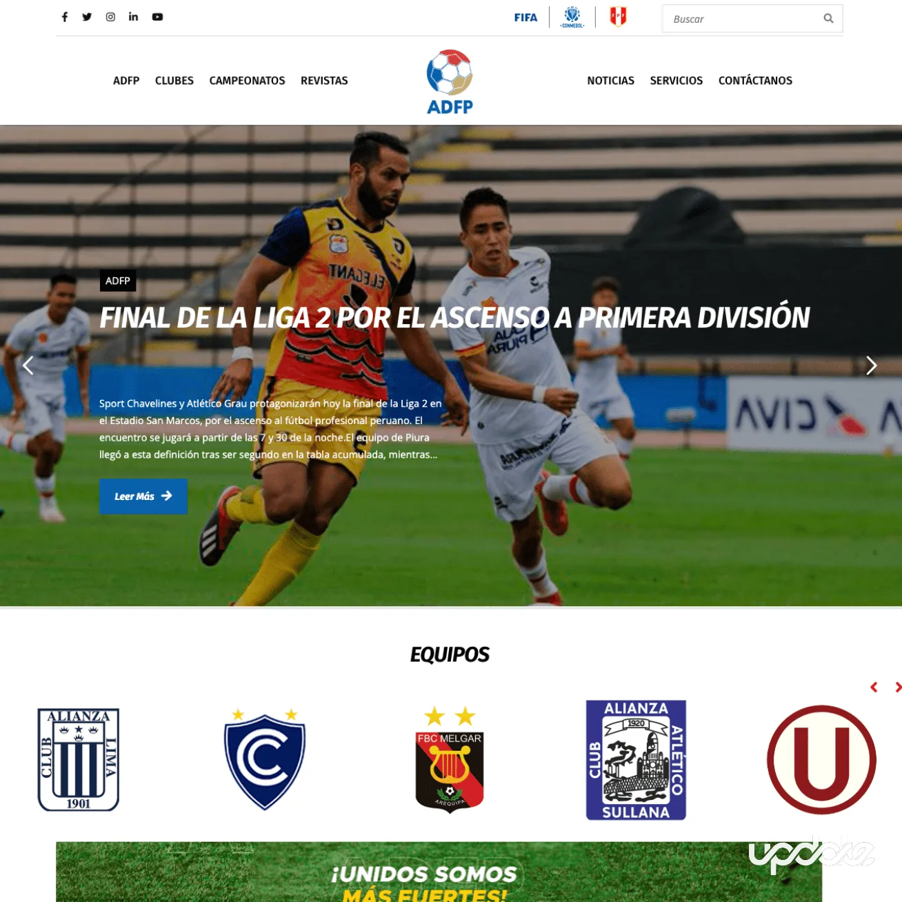 Asociación Deportiva de Futbol Profesional — Landing Pages