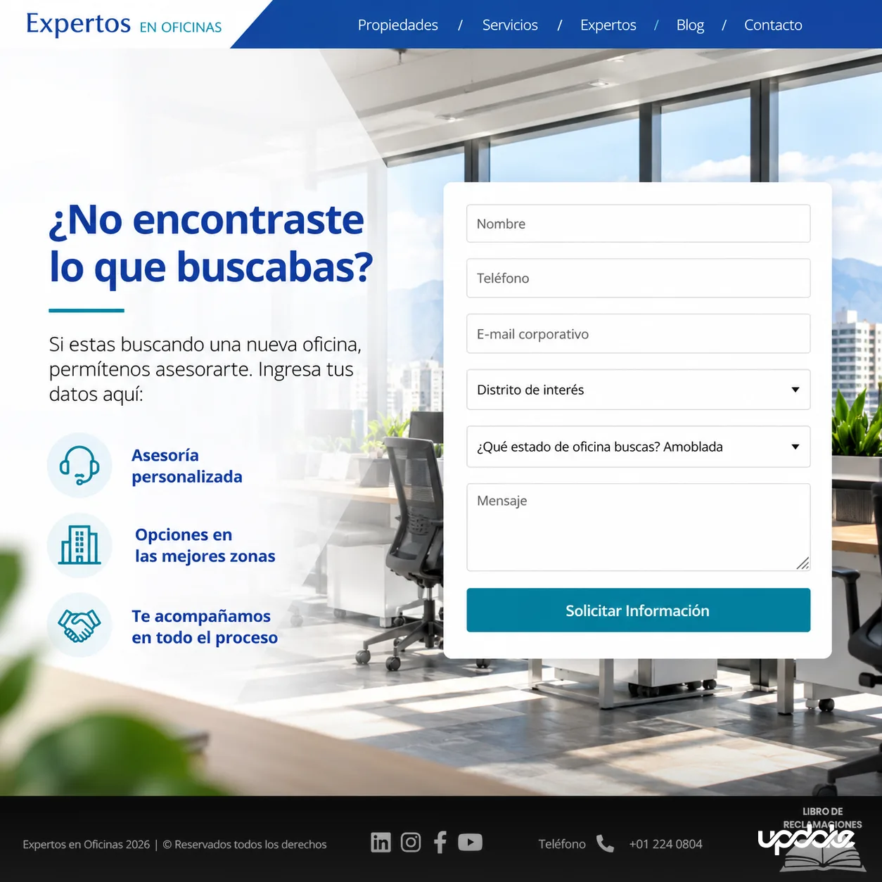 Expertos en Oficinas — Paginas Web