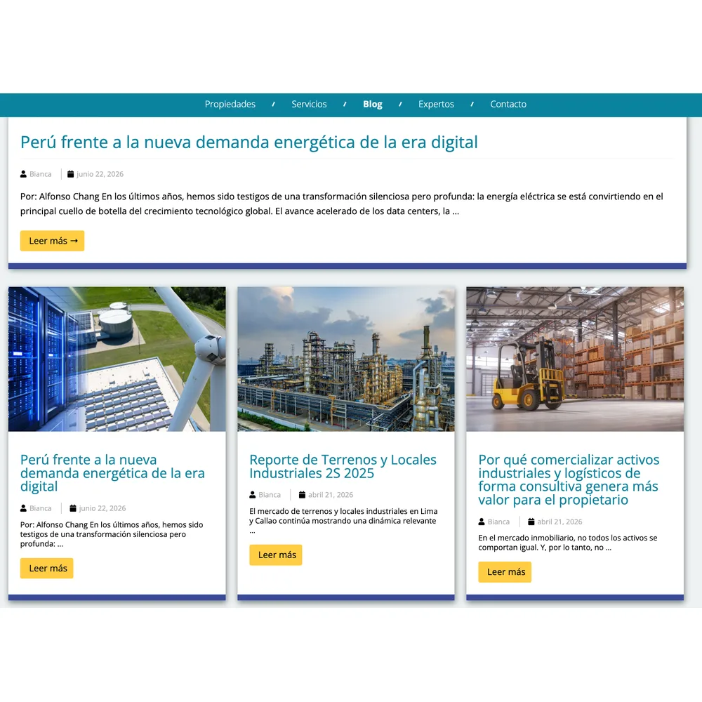 Expertos en Propiedades Industriales — Paginas Web